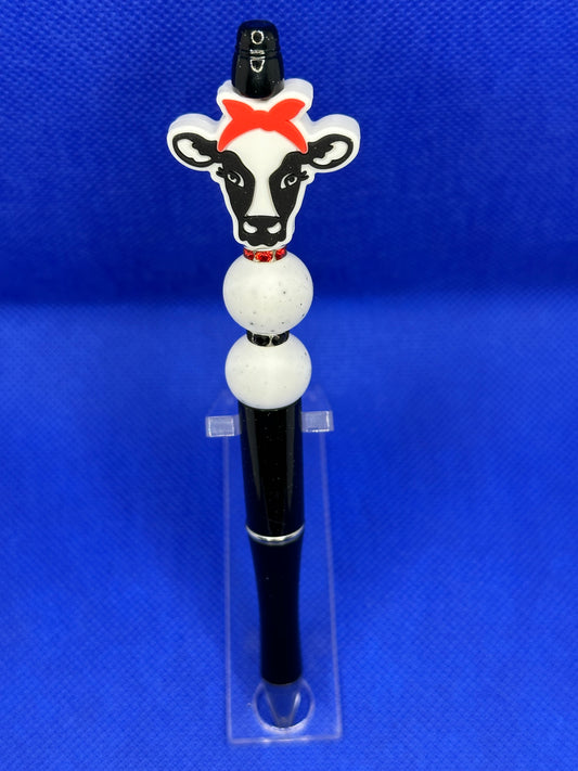 Black and white cow pen