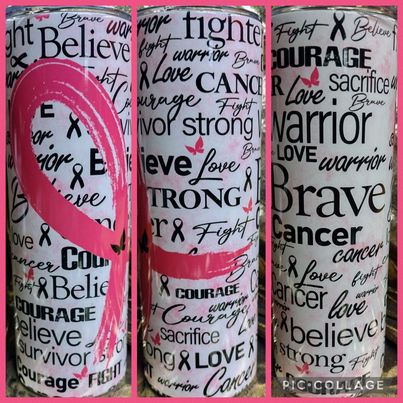 Breast Cancer RTS Finished Tumblers/Sublimation Transfers