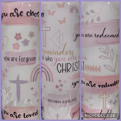 Christian Quotes RTS Finished Tumblers/Sublimation Transfers