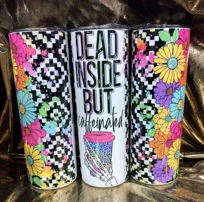 Dead Inside RTS Finished Tumblers/Sublimation Transfers