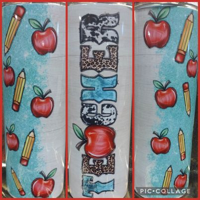 Teach Apple RTS Finished Tumblers/Sublimation Transfers