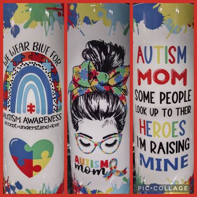 Autism Quotes RTS Finished Tumblers/Sublimation Transfers