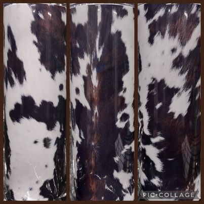 Cowhide RTS Finished Tumblers/Sublimation Transfers