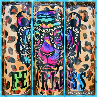 Fearless Tiger RTS Finished Tumblers/Sublimation Transfers