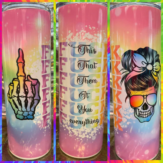 F this Skull RTS Finished Tumblers/Sublimation Transfers