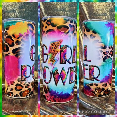 Girl Power RTS Finished Tumblers/Sublimation Transfers