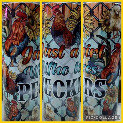 Pecker RTS Finished Tumblers/Sublimation Transfers