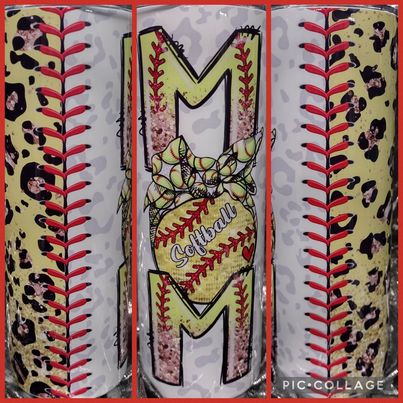 Softball Mom RTS Finished Tumblers/Sublimation Transfers