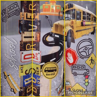 School Bus RTS Finished Tumblers/Sublimation Transfers
