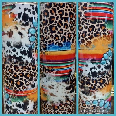 Serape Cheetah RTS Finished Tumblers/Sublimation Transfers