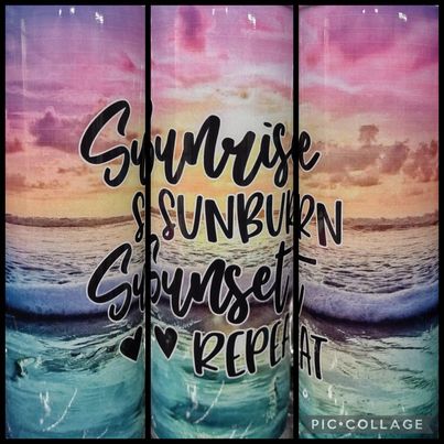 Sunrise Sunburn RTS Finished Tumblers/Sublimation Transfers