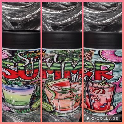 Sweet Summer Time RTS Finished Tumblers/Sublimation Transfers