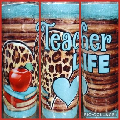 Teacher Life Wood RTS Finished Tumblers/Sublimation Transfers