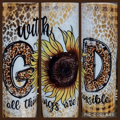 With God All RTS Finished Tumblers/Sublimation Transfers