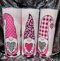 Valentines Gnomes RTS Finished Tumblers/Sublimation Transfers